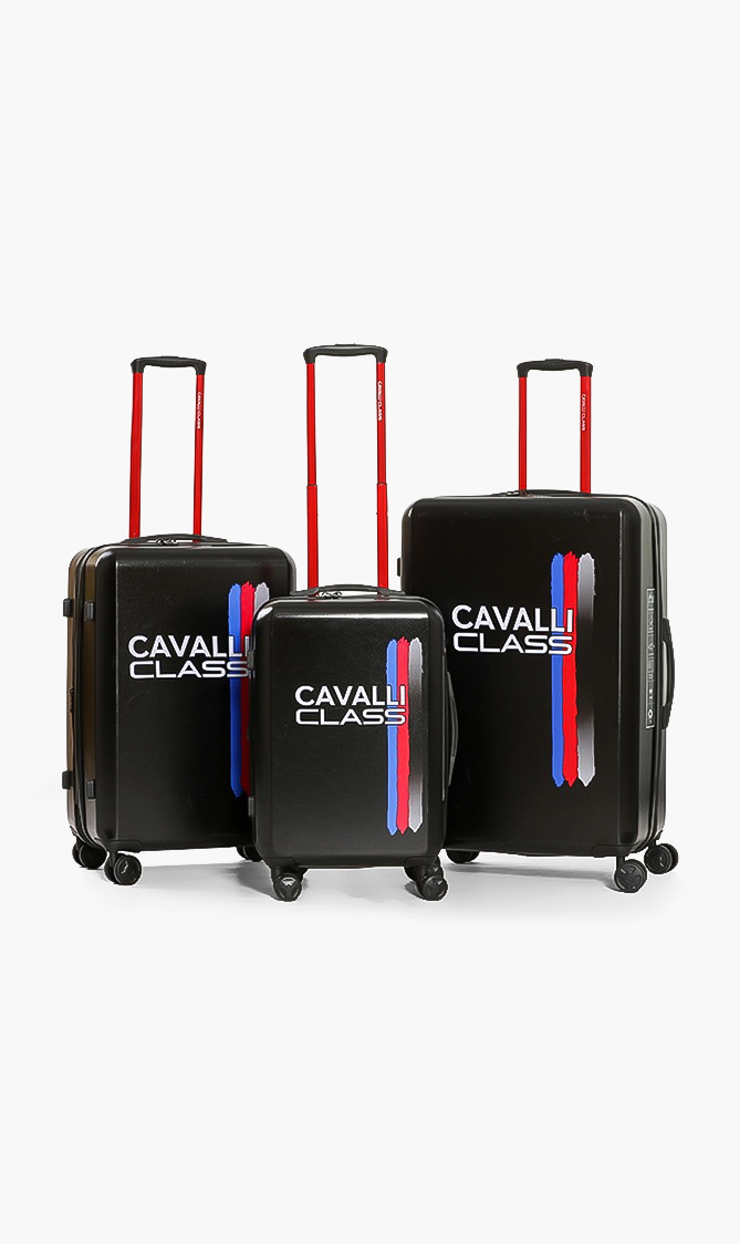 

Cavalli Class Black Lightweight Spinner Suitcase Set | The Deal Outlet