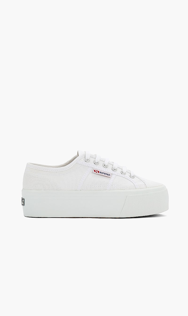 

Superga White Cotw Linea Platform Sneakers for Women | The Deal Outlet