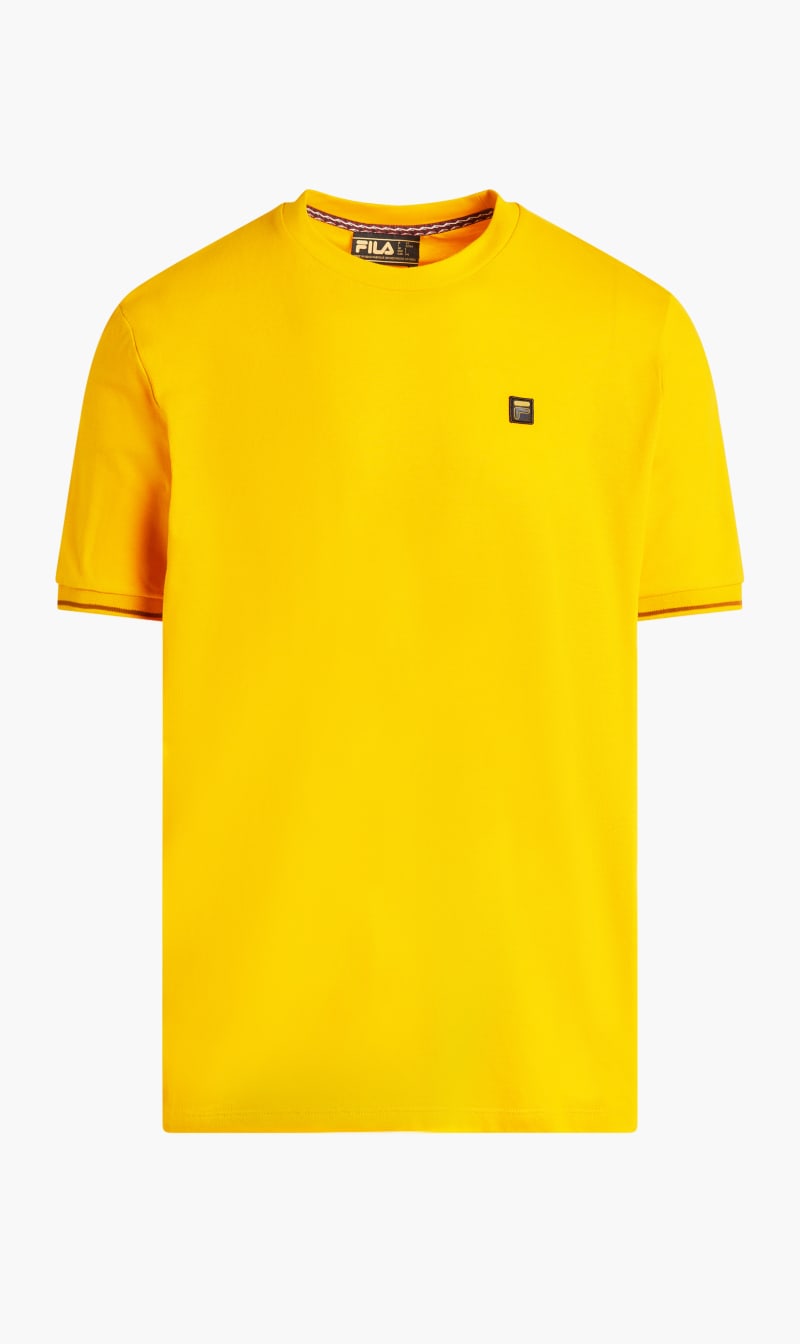 

Fila Yellow Taddeo Tee Tee With Rib Cuff And Tipping for Men | The Deal Outlet