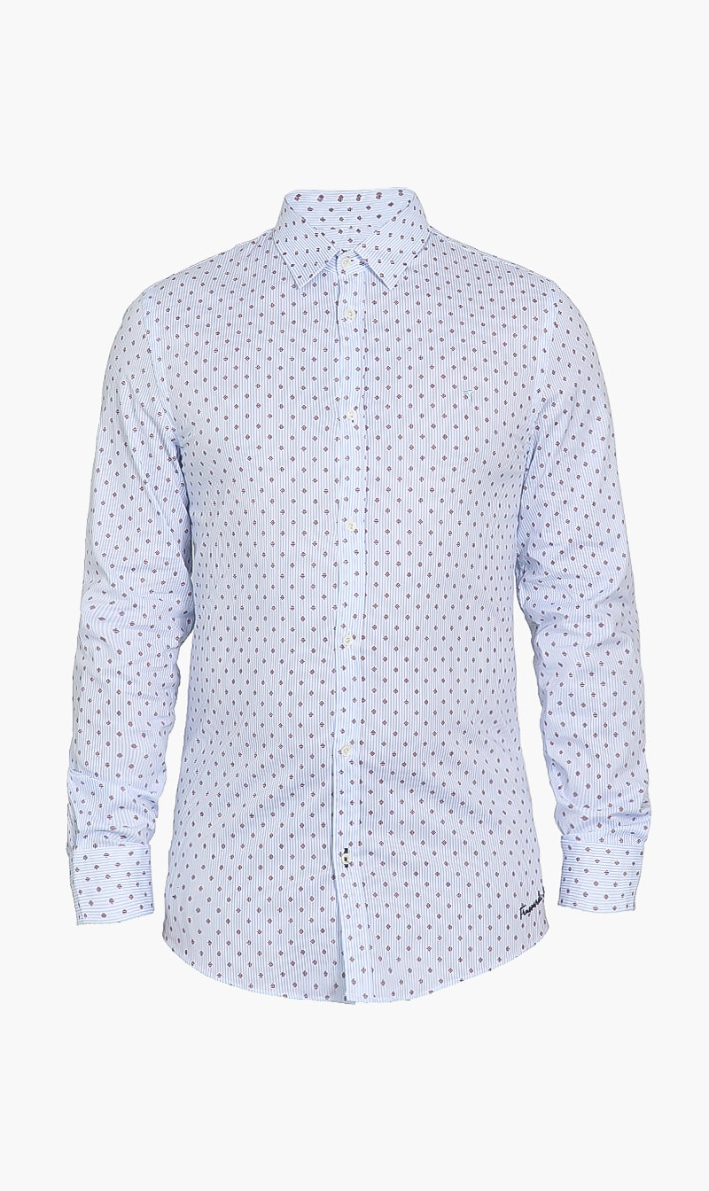 

Striped Popeline Stretch Shirt