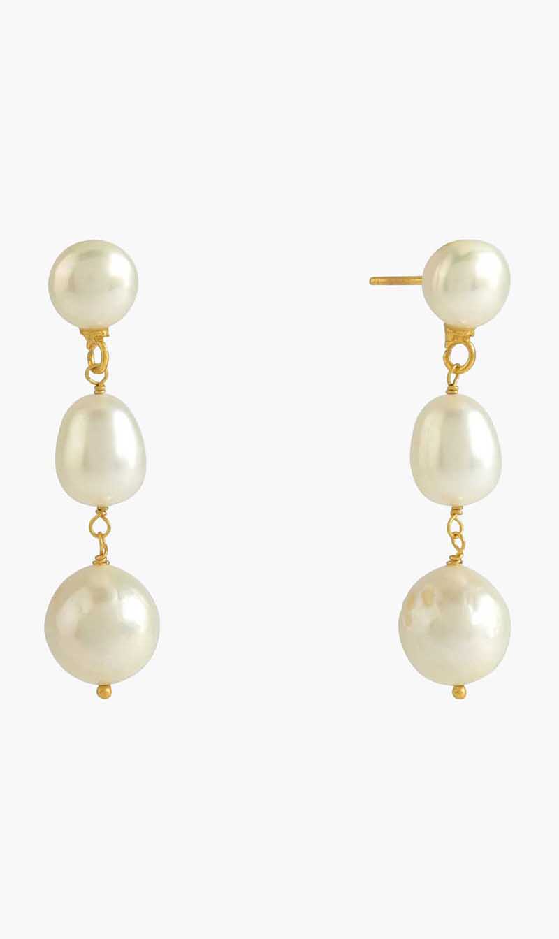 

Shyla White Tilda Pearl Earrings for Women | The Deal Outlet