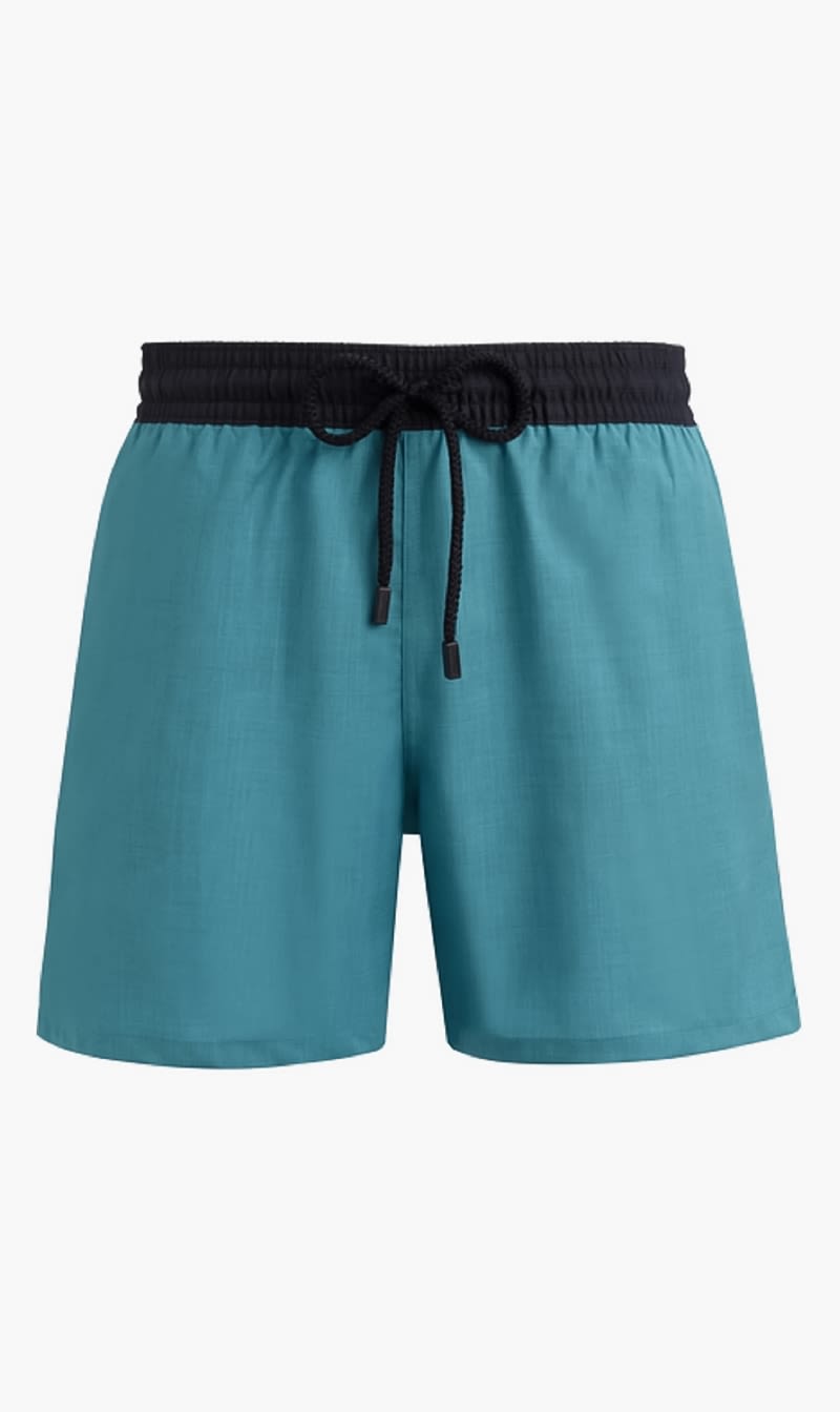 

Vilebrequin Blue Super 120 Wool Swim Shorts for Men | The Deal Outlet