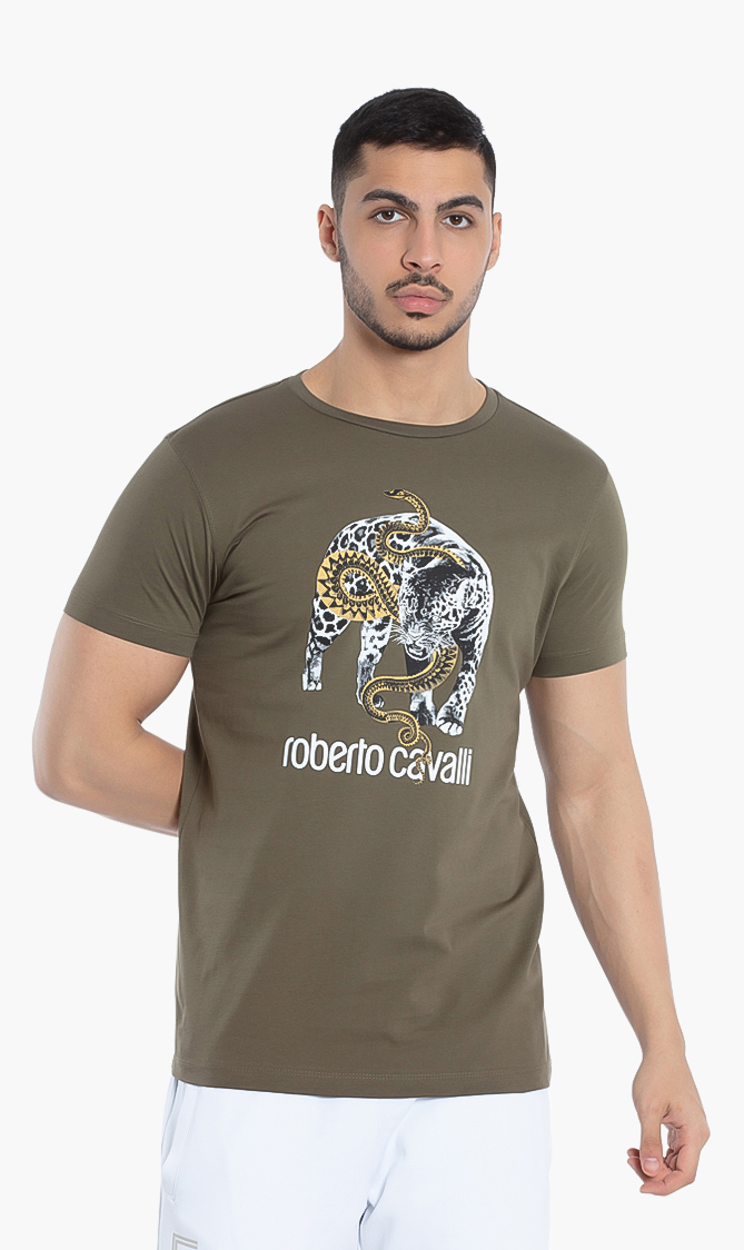 

Roberto Cavalli Leopard And Snake Print T-shirt