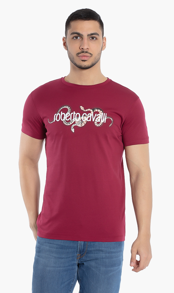 

Roberto Cavalli Logo Studs T-shirt