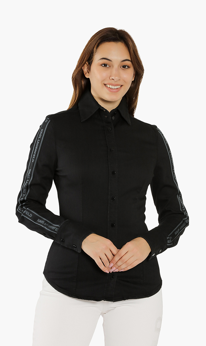 

KARL LAGERFELD Logo Tape Long Sleeves Shirt