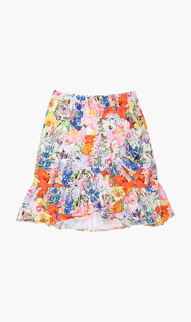 

Molo Floral Ruffled Trim Skirt