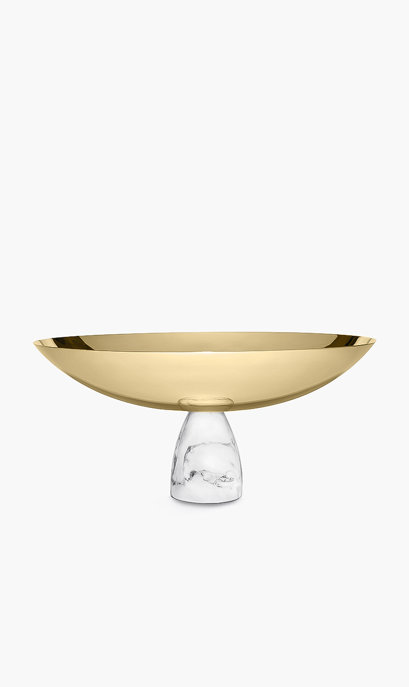 

Anna Coluna Carrara Marble And Gold Fruit Bowl