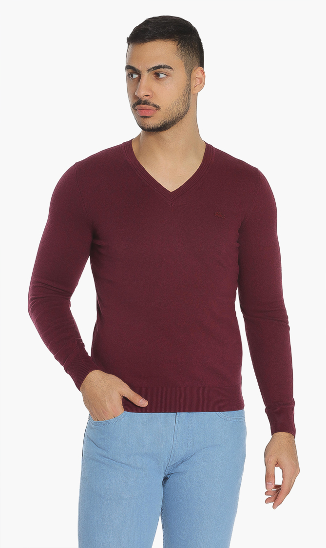 

Lacoste V-neck Cotton Sweater