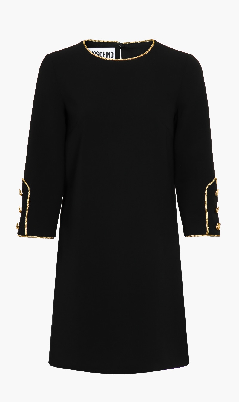 

Moschino Black Teddy Bear Button Dress for Women | The Deal Outlet