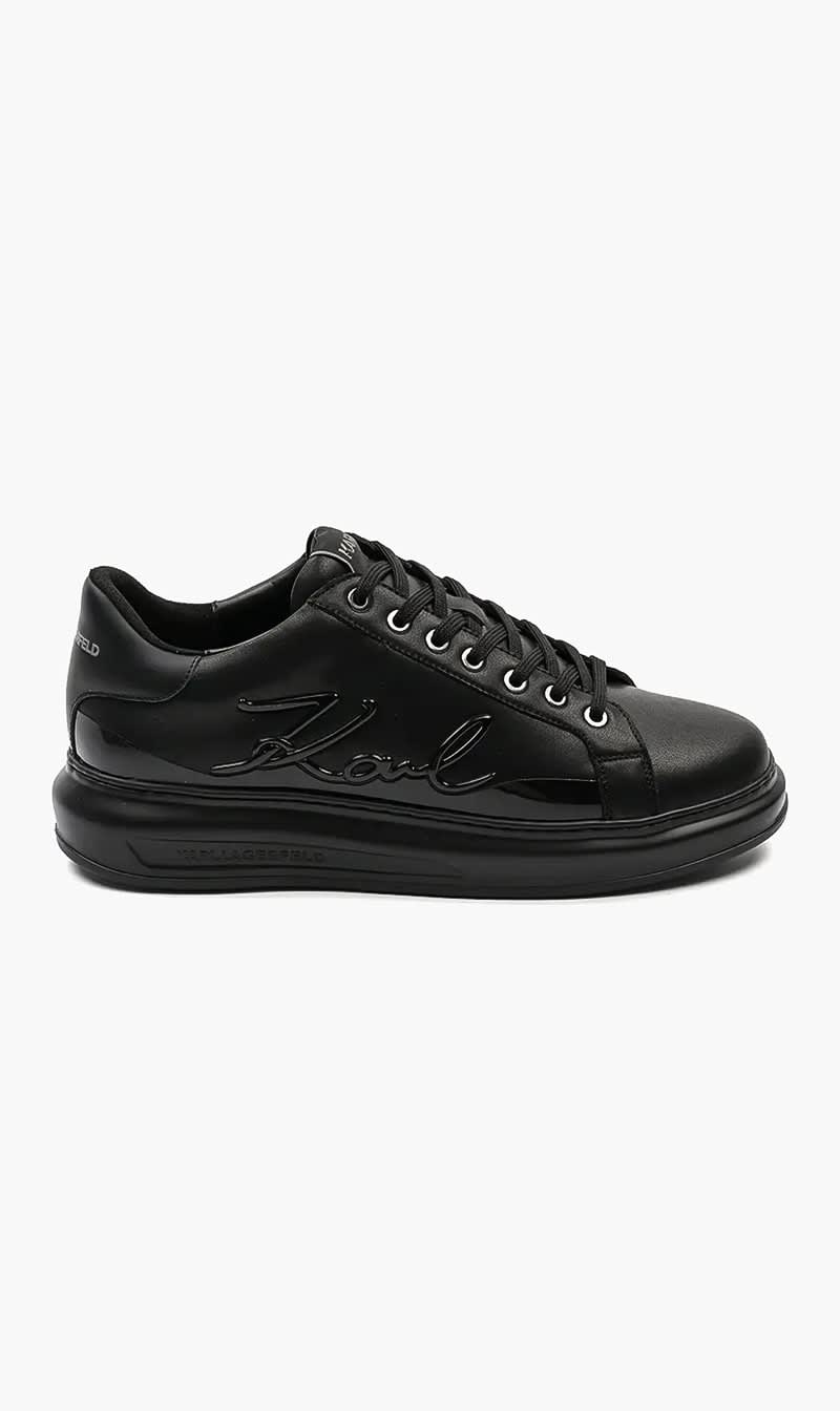 Karl Lagerfeld Black Signature Capri Sneakers for Men