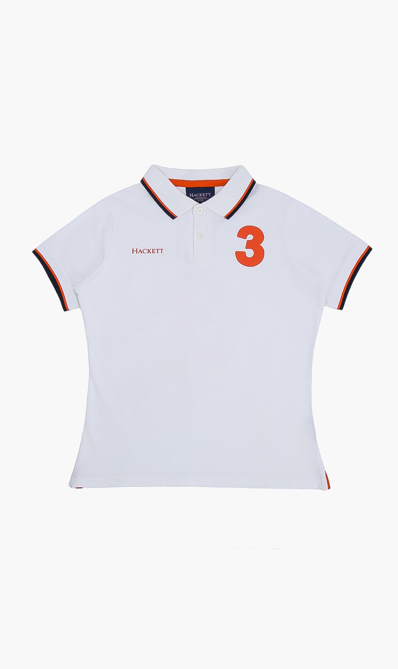 

Hackett London White Classic Logo Polo for Women | The Deal Outlet
