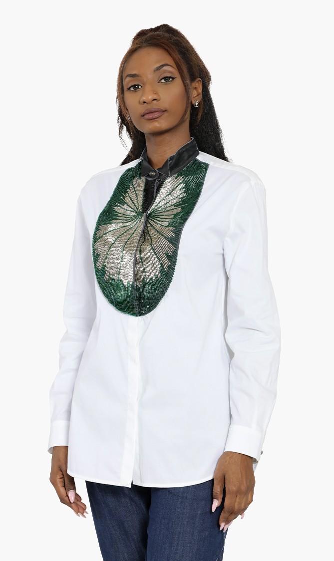 

Emporio Armani Beaded Tuxedo Long Sleeves Shirt
