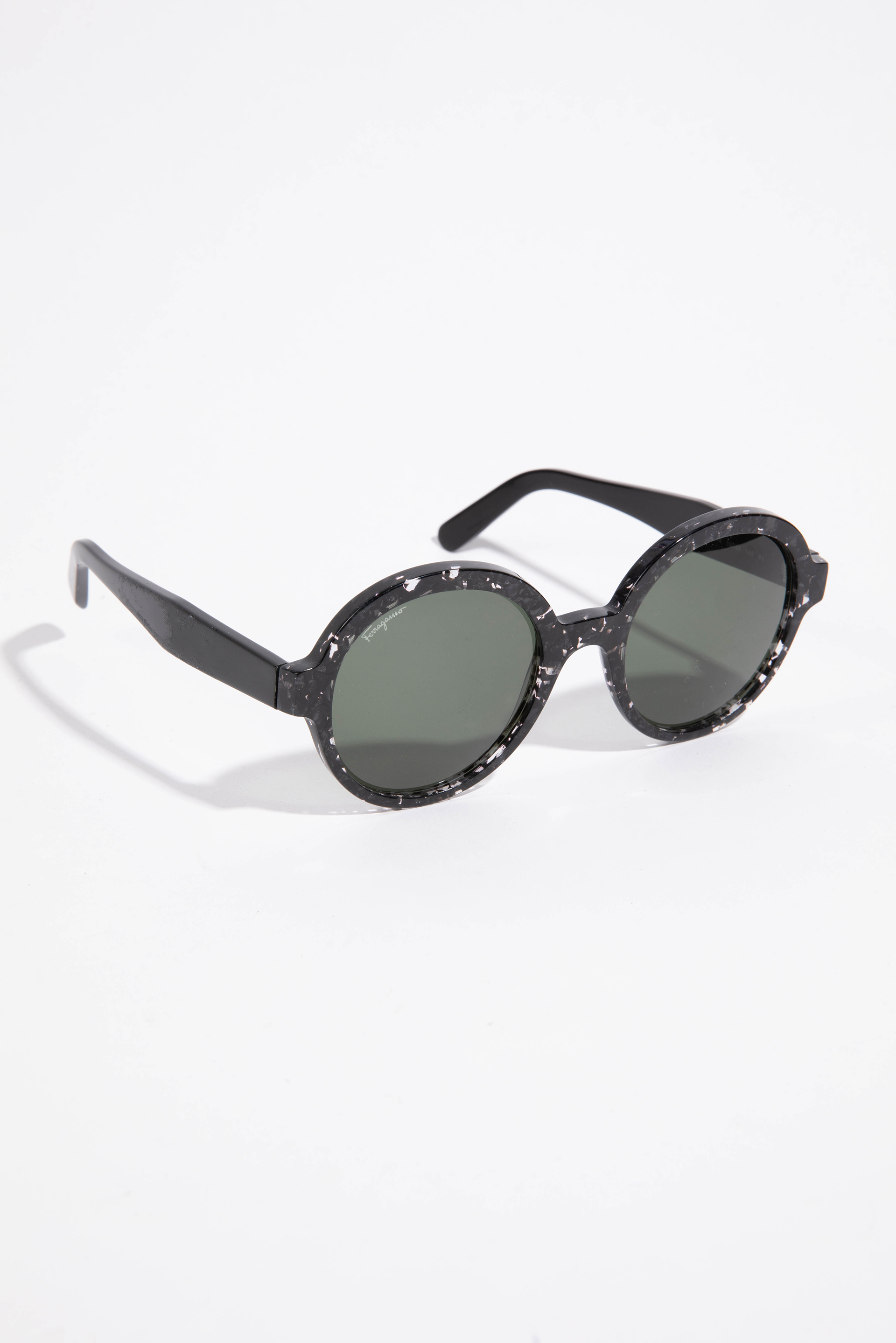 

SALVATORE FERRAGAMO Marble Round Sunglasses