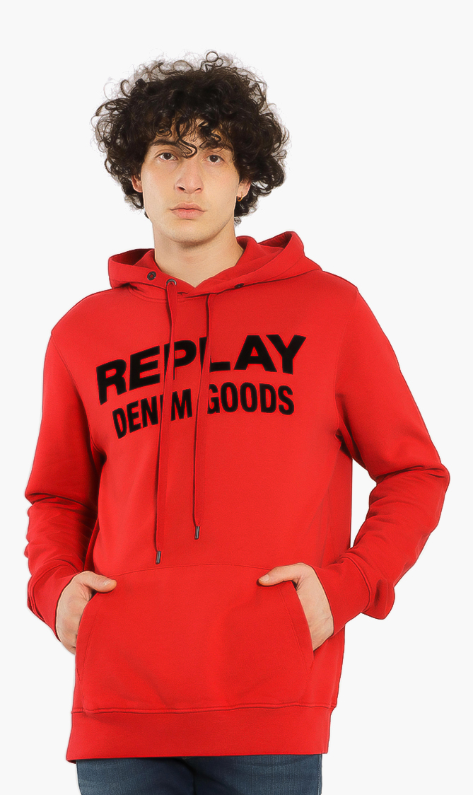 

Embossed Logo Hoody, Red