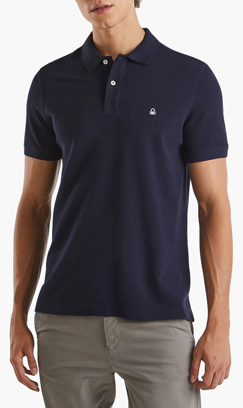 United Colors Of Benetton Blue Regular Fit Polo Shirt for Men