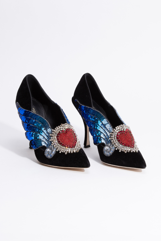 

Dolce&gabbana Lori Embellished Velvet Pumps