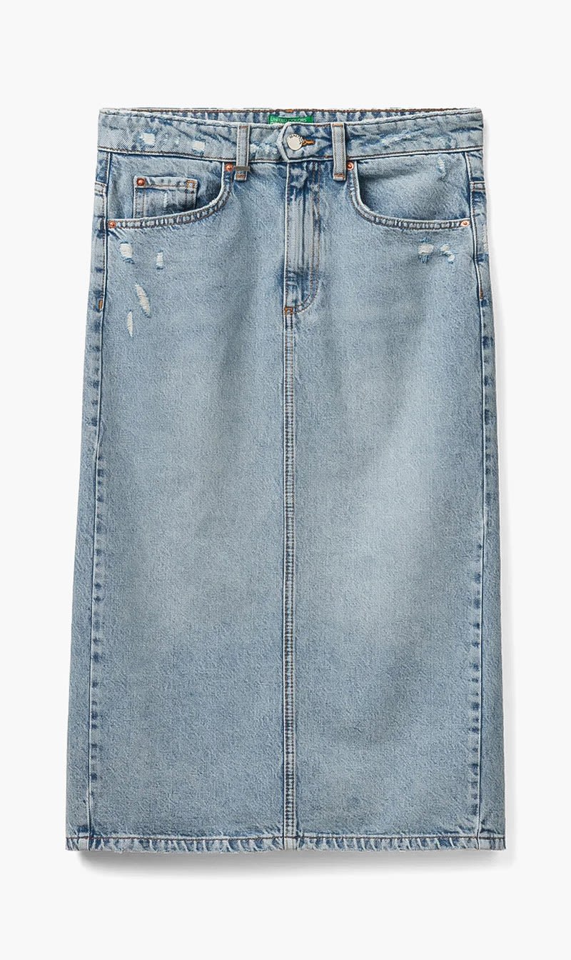 United Colors Of Benetton Blue Denim Skirt for Women