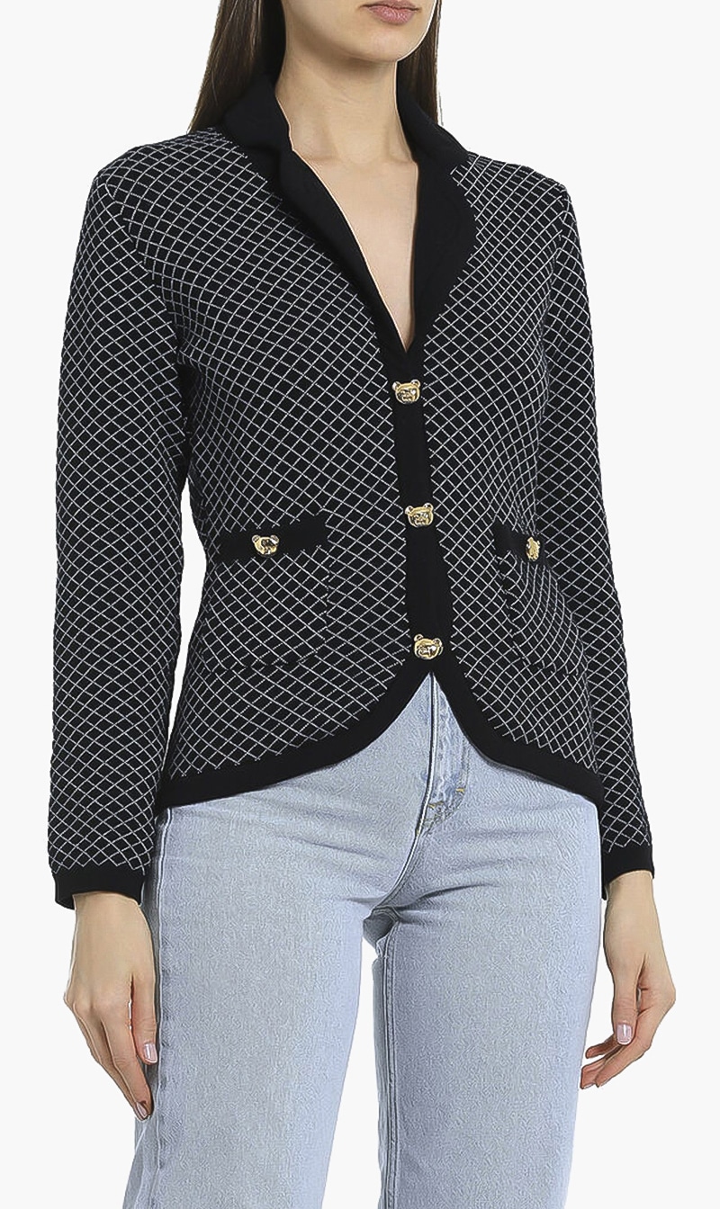 

Kitted Cardigan, Black
