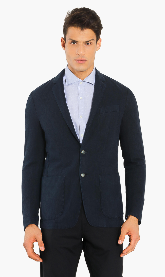 

Jacob Cohen Notch Lapel Cotton Jacket