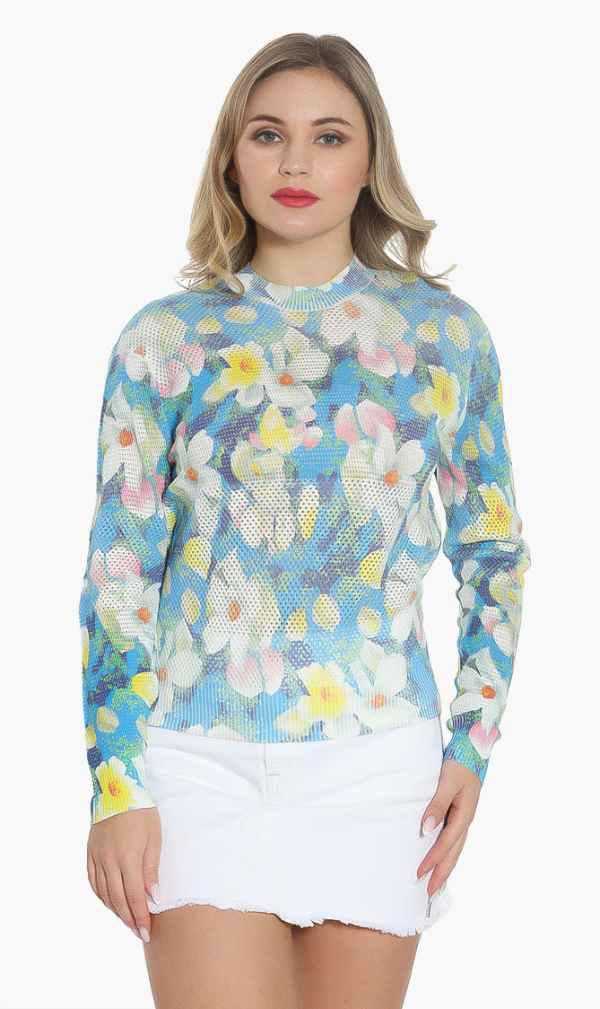 

Kenzo Engineered Floral Print Sweater