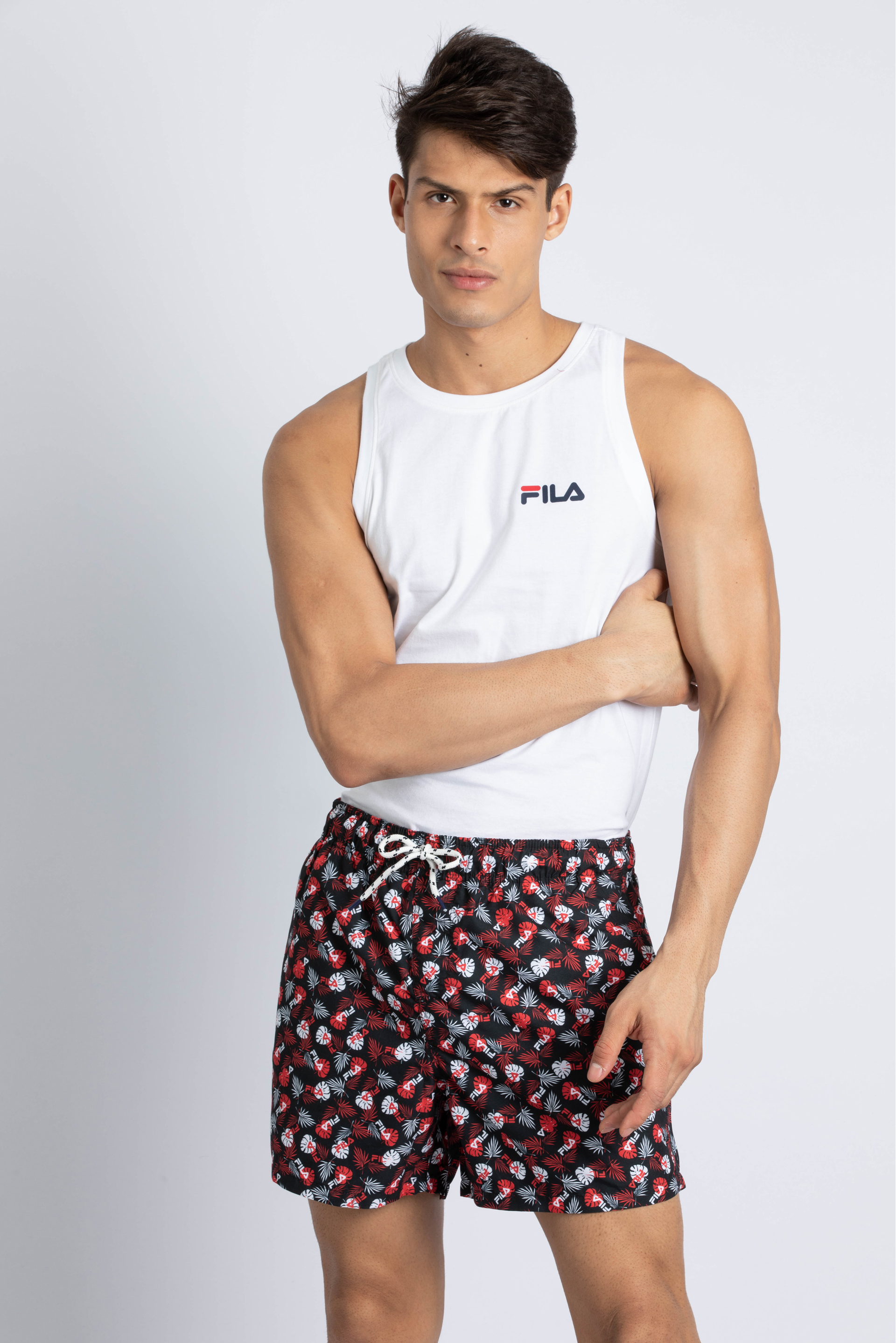 

Fila Grayson Leaves Print Swim Shorts