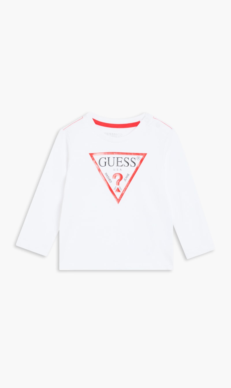 

Guess White Basic Full Sleeve T-shirt for Girls | The Deal Outlet