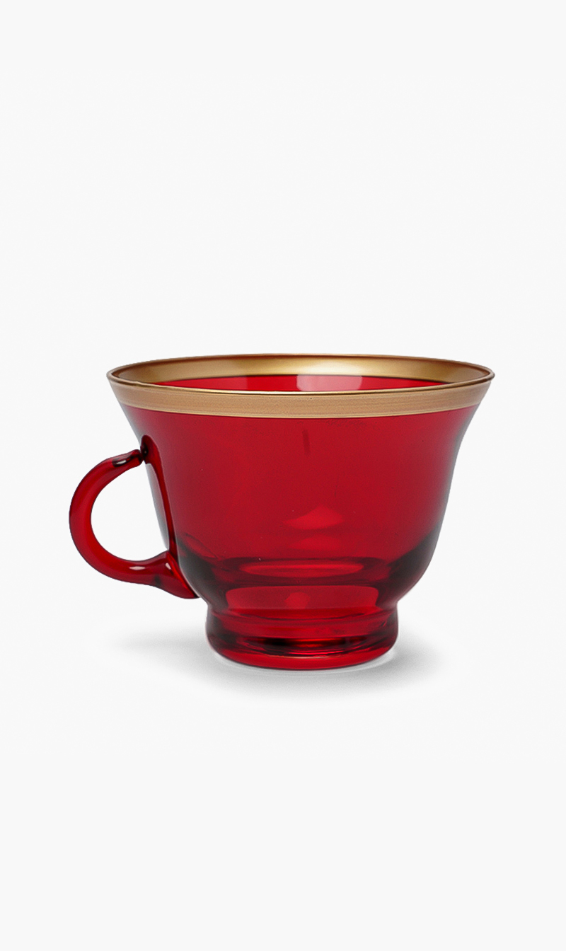 

Taormina Cappuccino Cup And Saucer, Red
