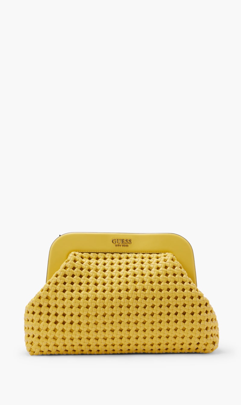 

Guess sicilia large frame clutch | the deal outlet, Yellow