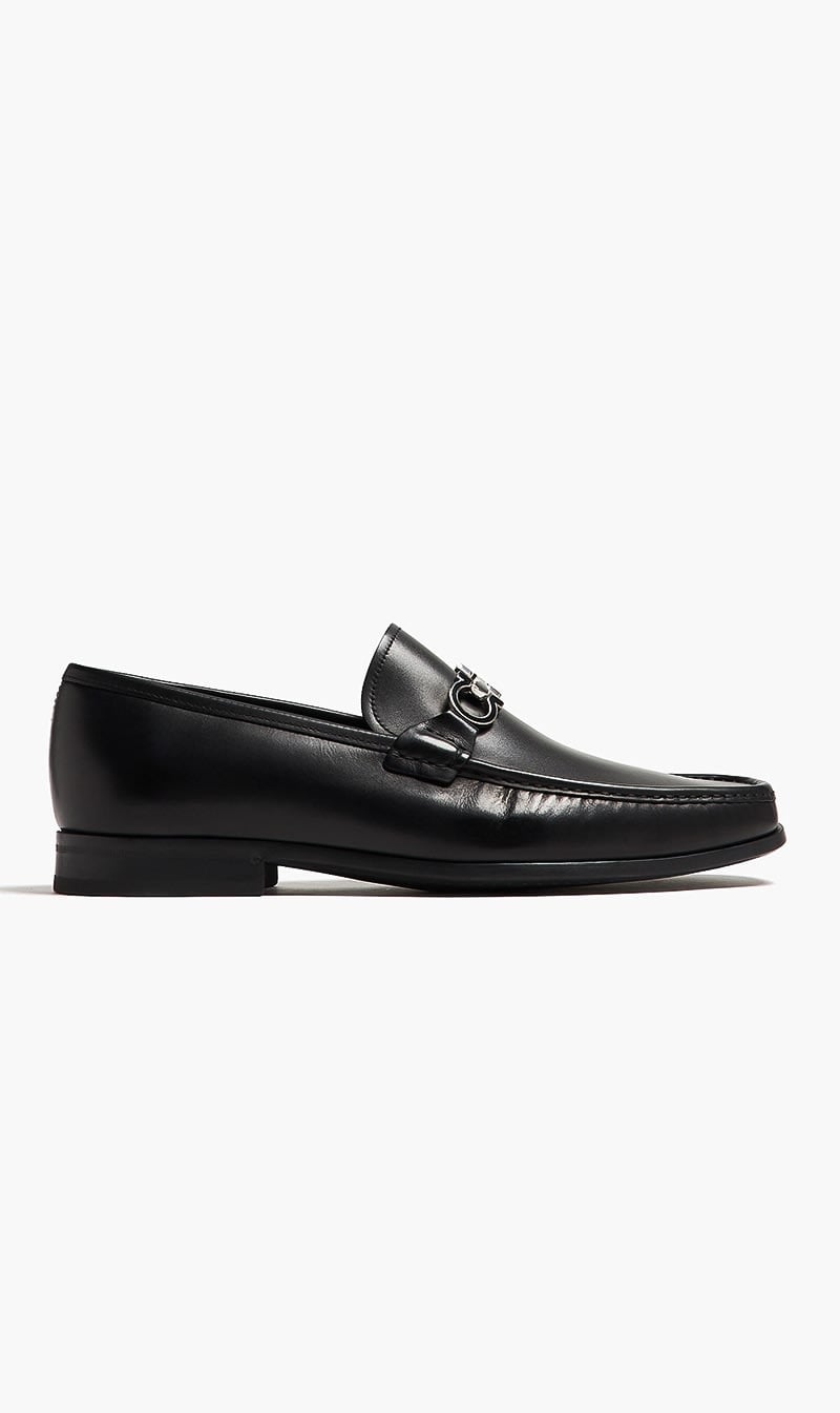 Ferragamo Black Chris Moccasins for Men