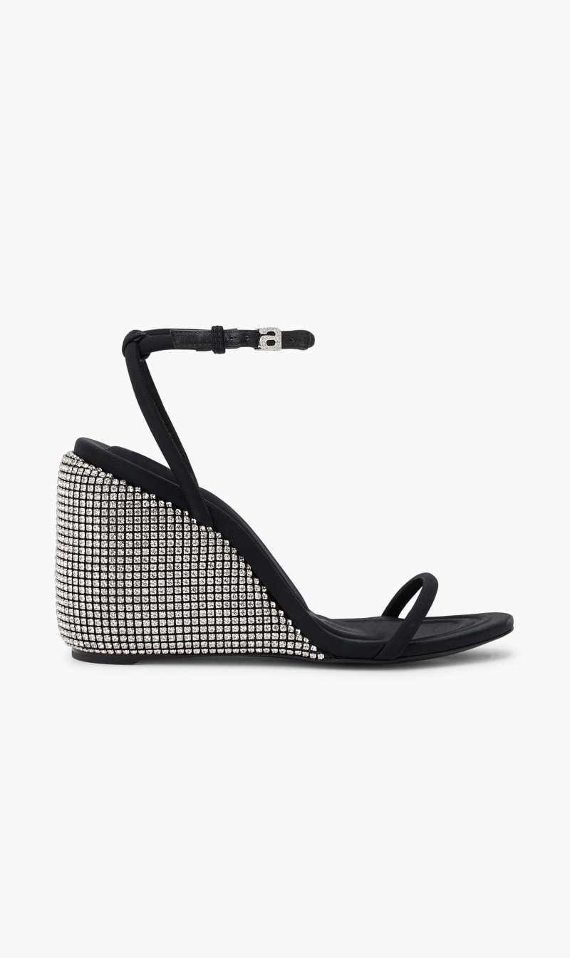 

Alexander Wang Black Dahlia 95 Crystal Wedge Sandal for Women | The Deal Outlet