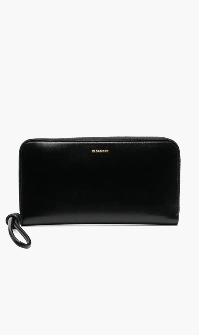 

Jil Sander Black Knot-detail Leather Purse for Women | The Deal Outlet