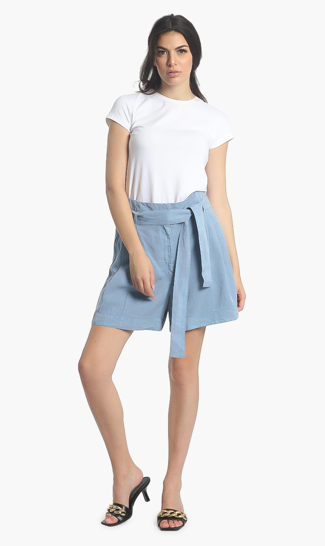 

Tessa Belted Shorts, Blue