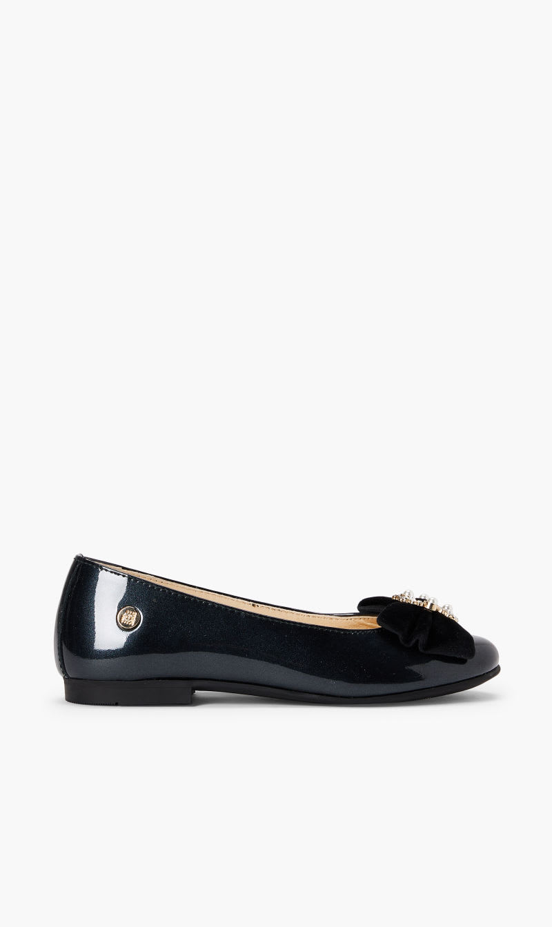 

Andanines Black Silver Bow Ballet Pump for Girls | The Deal Outlet