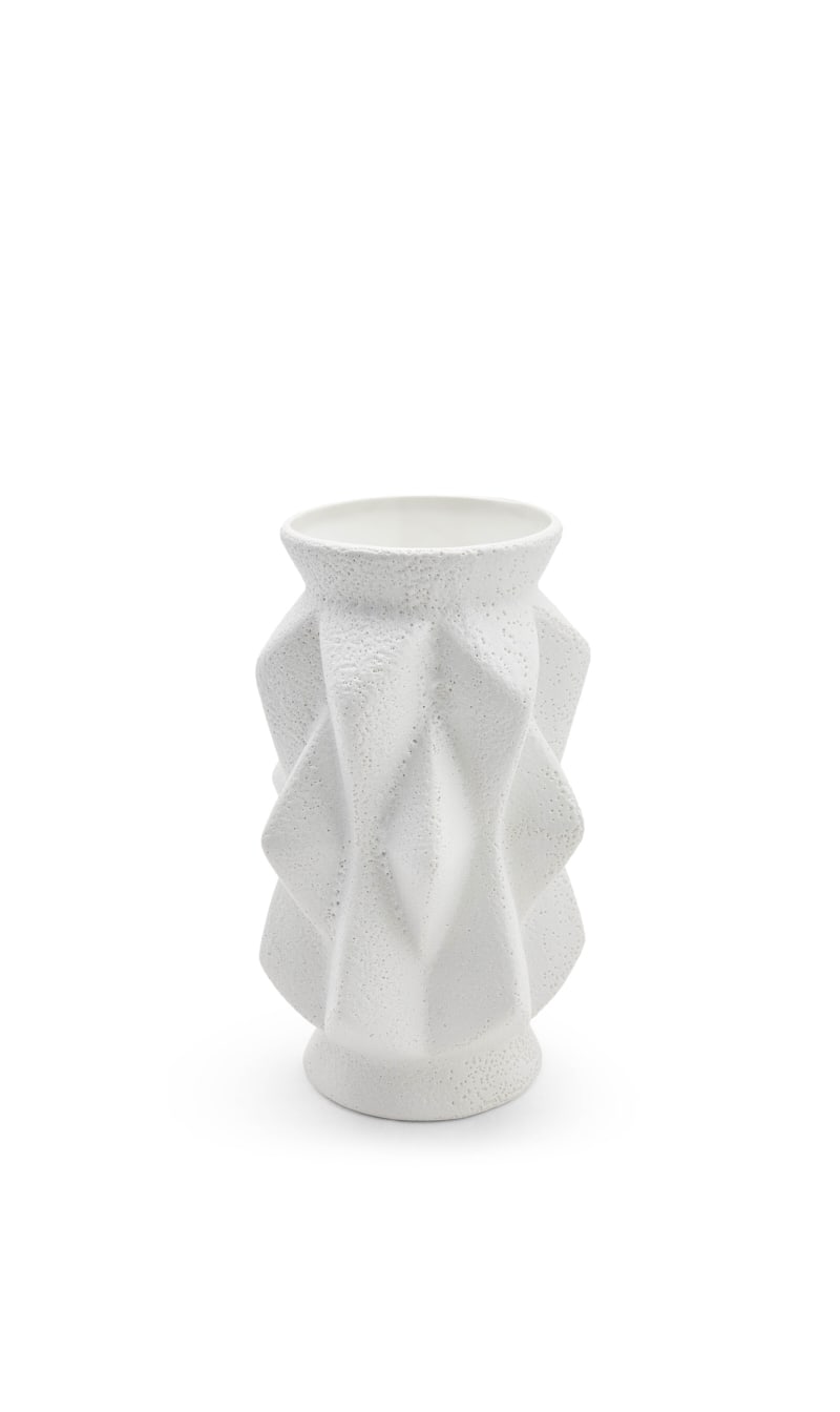 

Jnr Accordion Medium Vase - White
