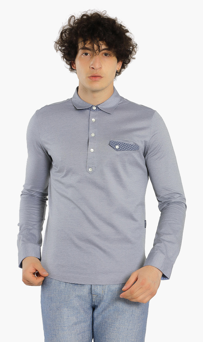 

Jacob Cohen Solid Long Sleeve Polo