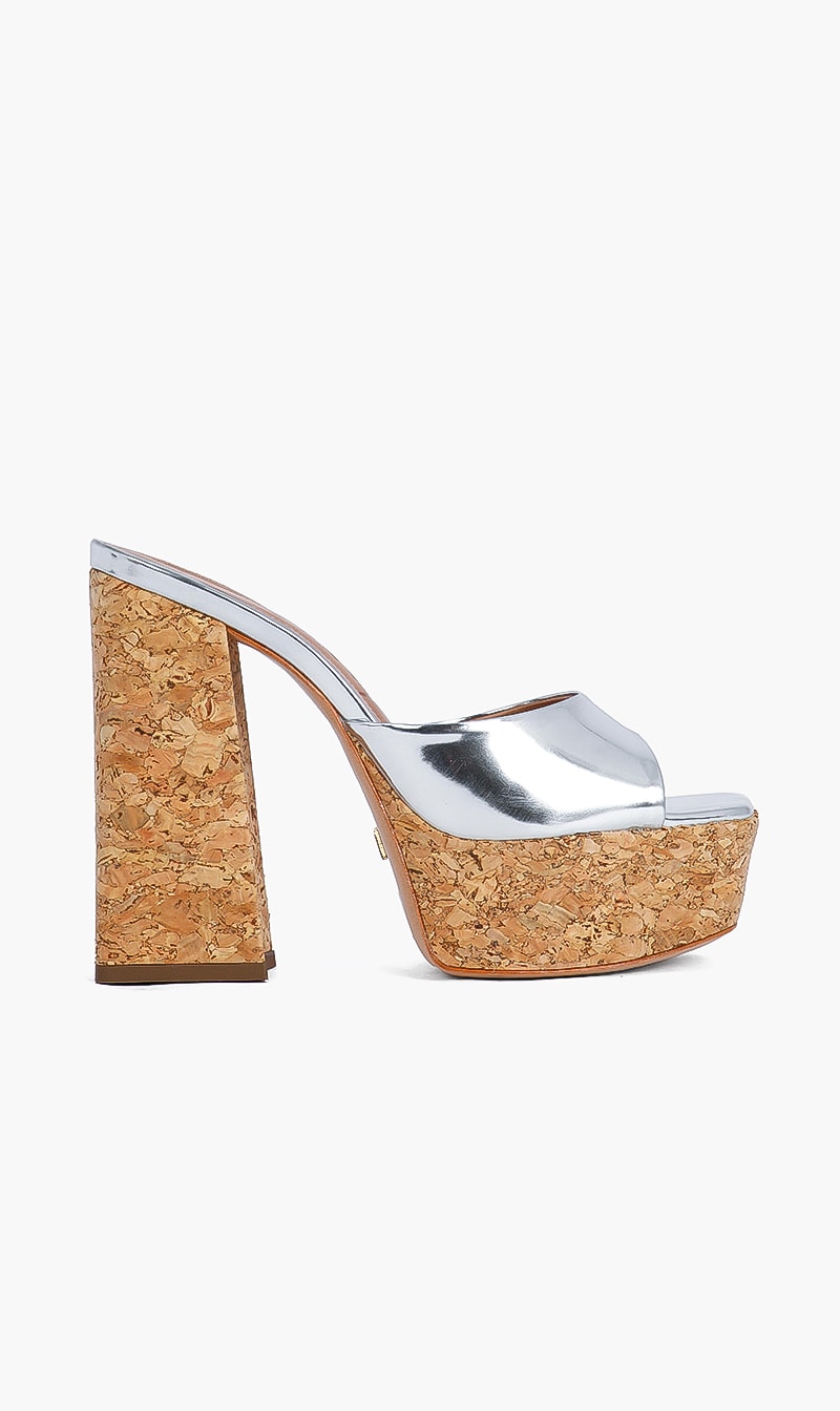 

Vicenza Silver Glossy Wedges for Women | The Deal Outlet