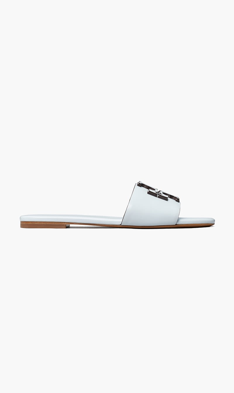 

Tory Burch Blue Ines Flat Slide for Women | The Deal Outlet
