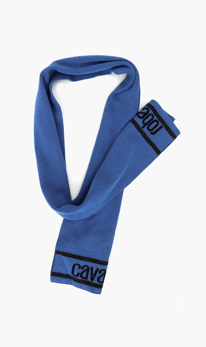 

Jacquard Wool Scarf, Blue