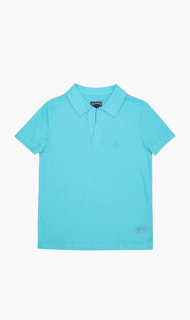 

Vilebrequin Blue Pyramido Solid Polo for Boys | The Deal Outlet