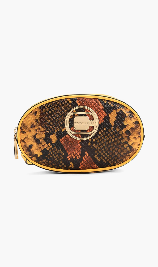 

Cromia Saran Snake Print Crossbody Bag