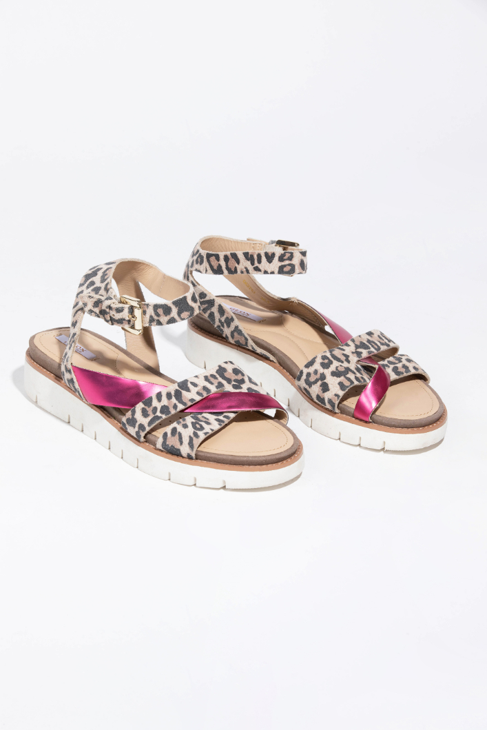 

GEOX Darline Leopard Print Sandals