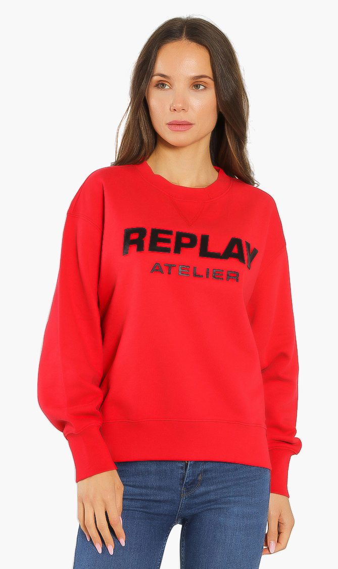 

Replay Embossed Logo Crop Sweatshirt