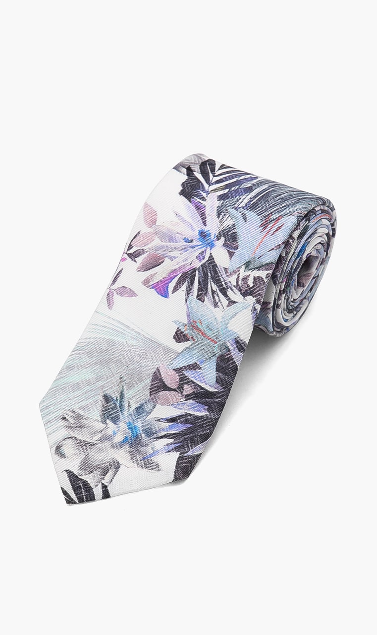 

Floral Print Silk Tie
