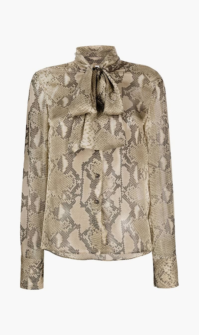 

Stella Mc Cartney Brown Python Print Shirt for Women | The Deal Outlet