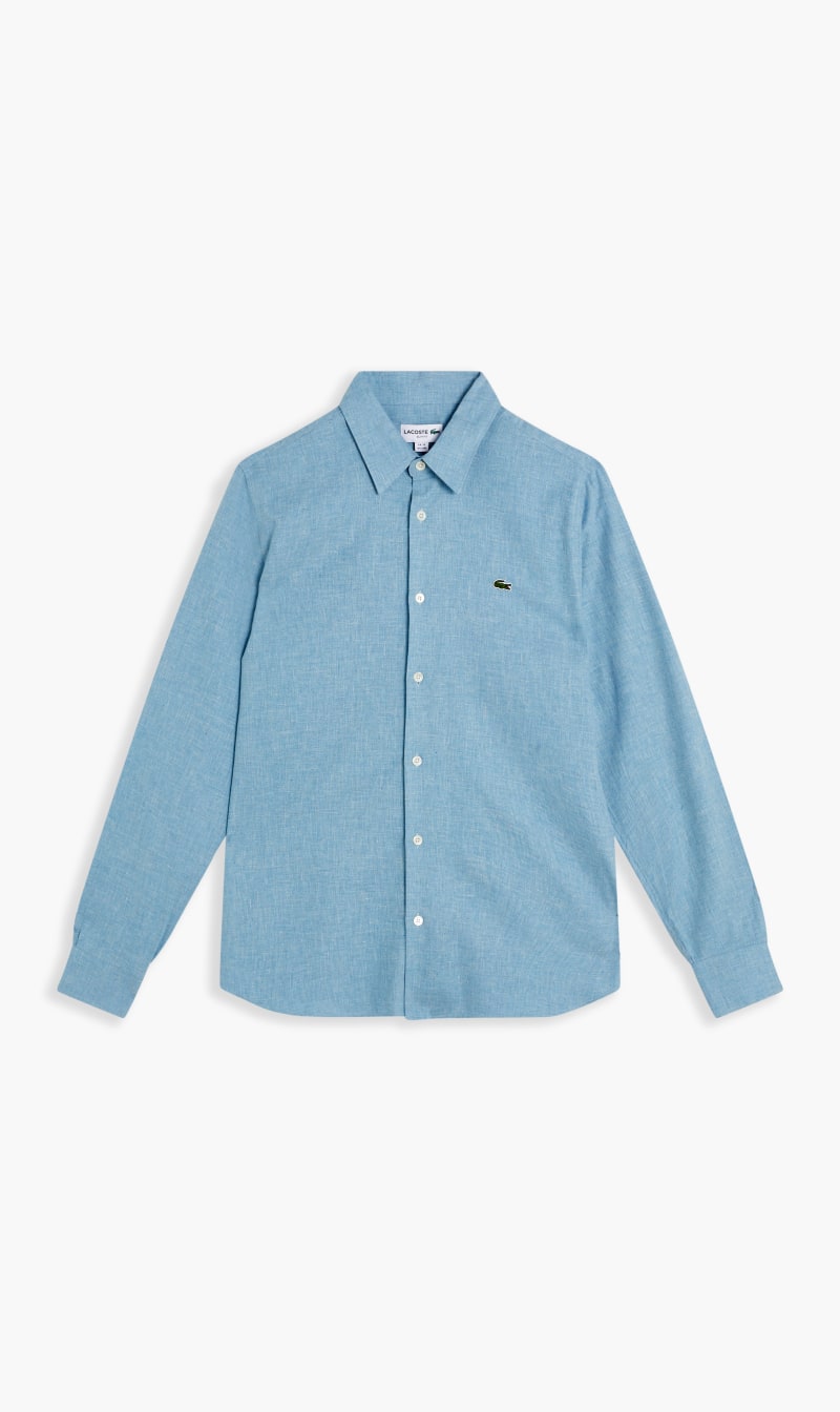 

Lacoste Blue Long Sleeved Casual Shirt for Men | The Deal Outlet