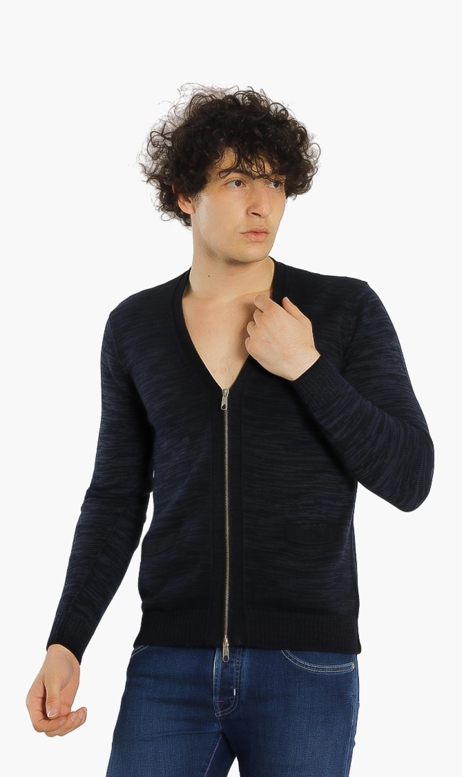 

Jacob Cohen Heather Full Zip Sweater