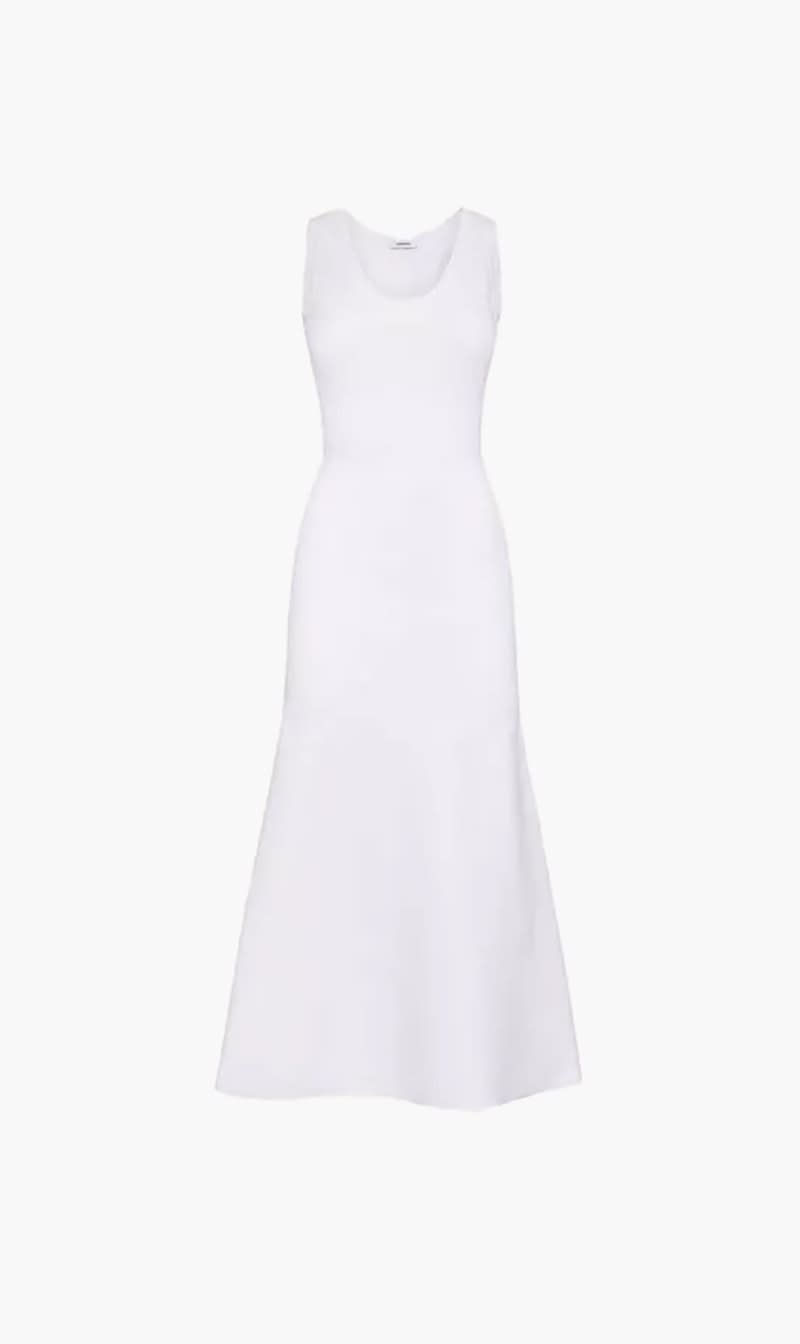 

Salvatore Ferragamo White Compact Viscose Dress for Women | The Deal Outlet