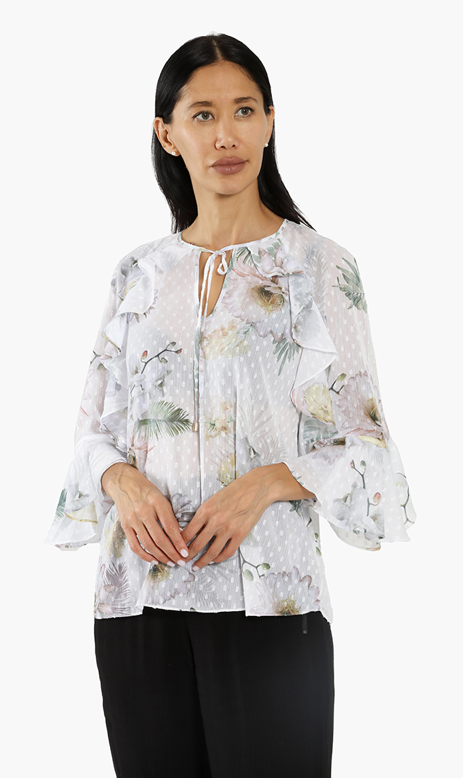 

Mariiey Woodland Ruffle Blouse