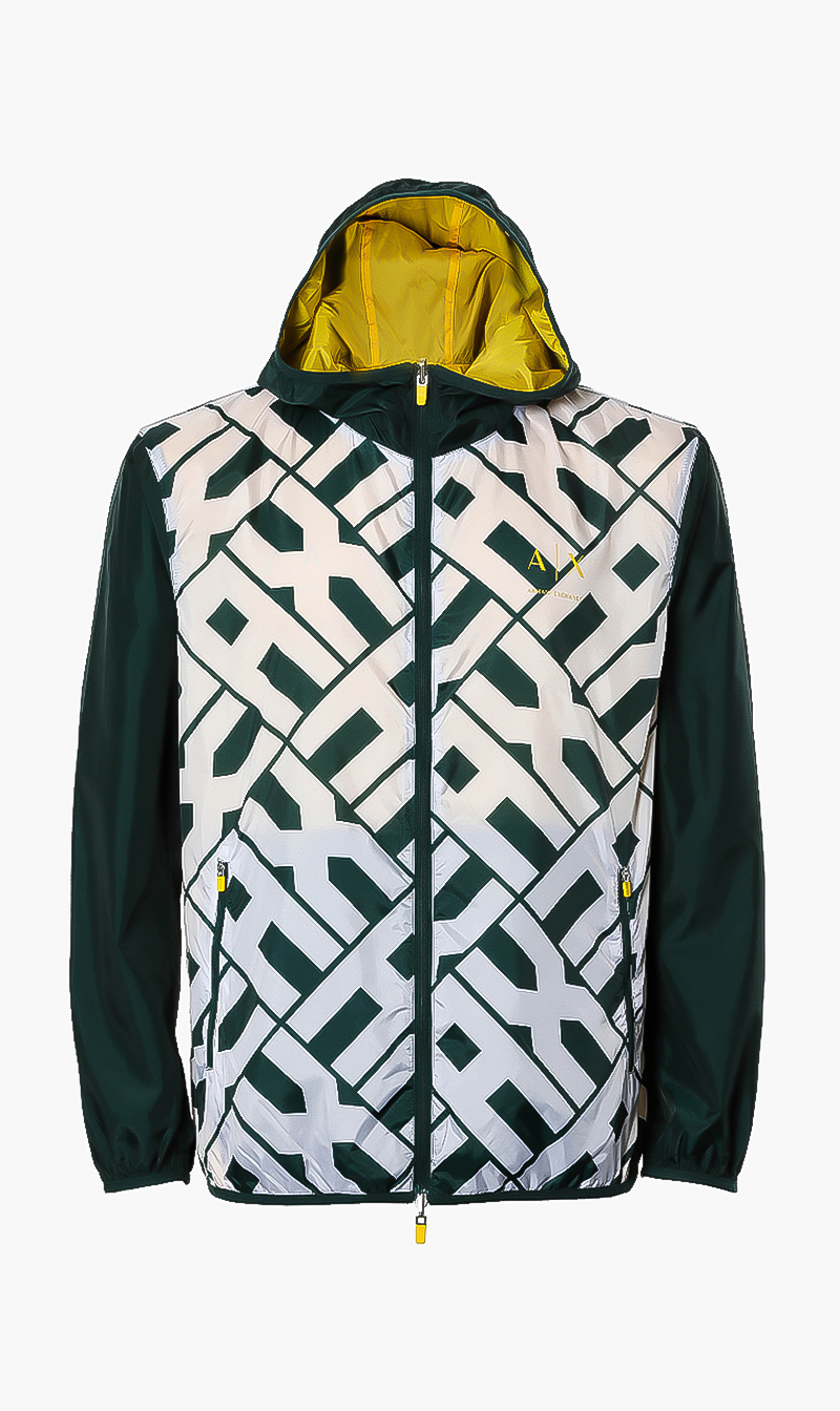 

Emporio Armani Revesible Printed/plain Hoodie