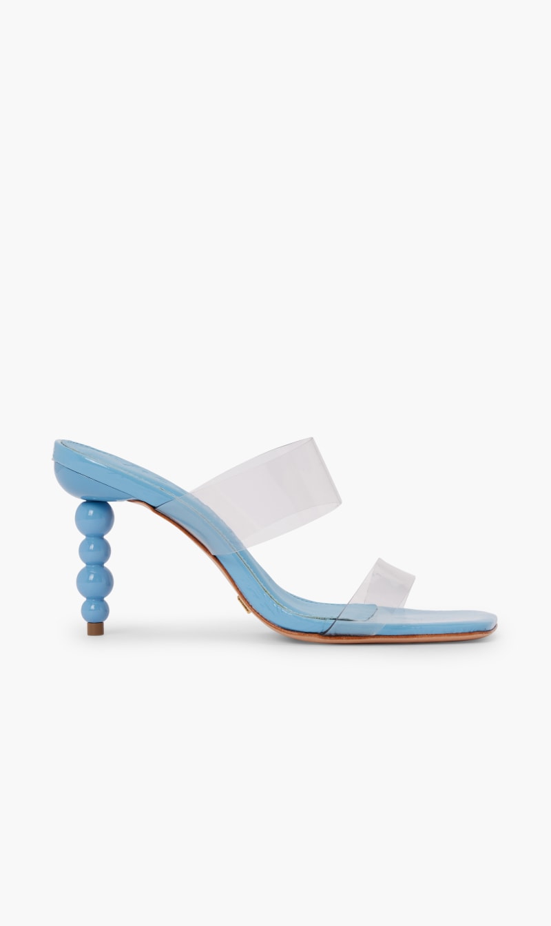 

Vicenza White Glossy Heels Pvc Mules for Women | The Deal Outlet